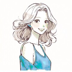 女性・女の子のイラスト素材　