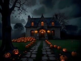 Wall Mural - Spooky Halloween Decorations