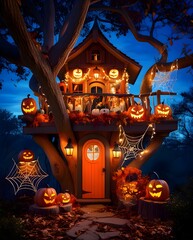 Wall Mural - Spooky Halloween Decorations