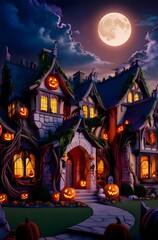 Wall Mural - Spooky Halloween Decorations