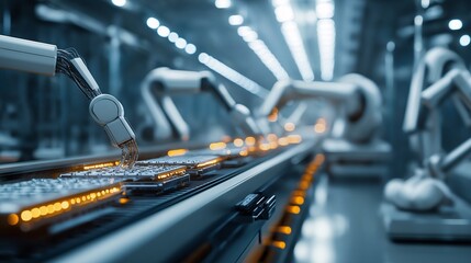 Poster - Industrial Automation with Robotic Arms in Action