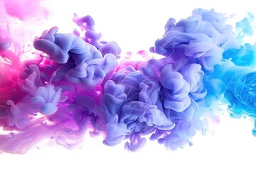 Canvas Print - Abstract Purple and Blue Ink Swirls