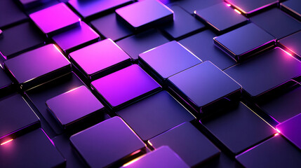 Leinwandbilder - abstract representation of blockchain and online storage technology, showcasing interconnected blocks and digital patterns, symbolizing security, transparency, and the future of data management