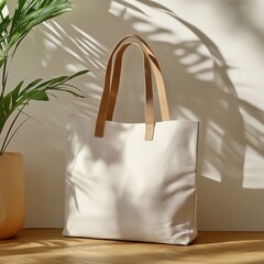 canvas tote bag mock-up with space for custom art or logo.