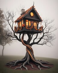 Wall Mural - Spooky Halloween Decorations