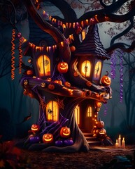 Wall Mural - Spooky Halloween Decorations