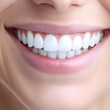 © mangolovemom - A close-up of a person's smiling face showcasing bright, white teeth and a healthy, glowing complexion.