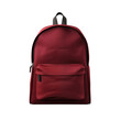 © Minimal Blue - Simple Red Backpack With Black Straps On A White Background
