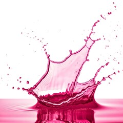 red liquid splash isolated on white background