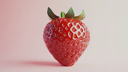 Sticker - A strawberry isolated on white background 