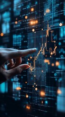 Poster - Close-up of policymakers in a digital environment, adjusting economic levers that control various markets, concept of economic governance