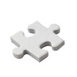 © Foxgrafy - Single White Puzzle Piece Isolated on Transparent Background for Conceptual and Creative Use