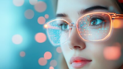Poster - A young woman using multiple devices to monitor social media analytics and adjust campaign strategies in real time.