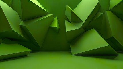 Wall Mural - Green_Geometric_Display_Board_Background