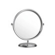 © Foxgrafy - Modern Round Tabletop Mirror with Chrome Finish on Isolated Transparent Background