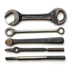 Canvas Print - Basic hand tools, Box-End Wrench, isolated on white background  