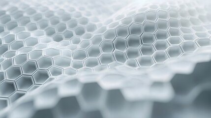 Poster - Abstract Wavy Pattern of Interconnected Hexagons