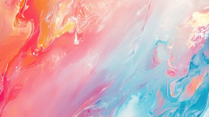 Poster - Pastel graphic illustration featuring a glossy finish This beautifully painted abstract surface design includes banners and copy space for text serving as an appealing background texture