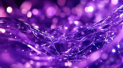 Poster - Vibrant purple abstract plexus backdrop created with computer graphics in a three dimensional rendering