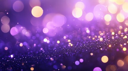 Poster - Purple bokeh background with sparkling particles for awards and celebrations