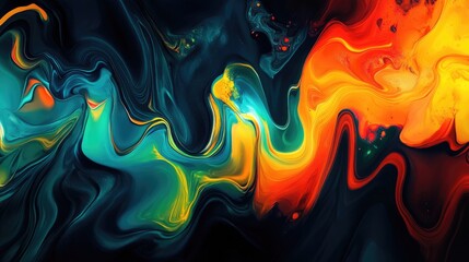 Vibrant multicolored abstract backdrop on a dark surface