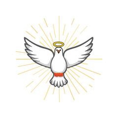 Sticker - Pentecost poster design for print or use as card, flyer or T shirt	