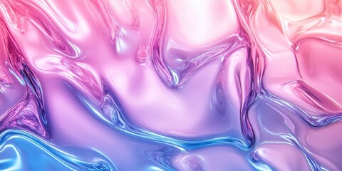 Poster - Abstract neon soft glass background texture featuring a pastel color gradient