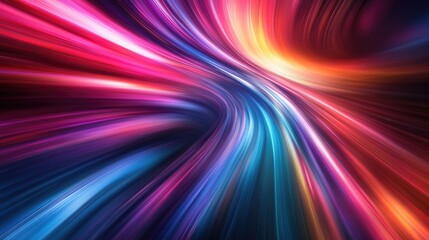Poster - radial blur effects create a 3d glowing background with vibrant rays