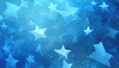 Poster - Light blue 2D cartoon texture featuring stunning stars A contemporary geometric abstract illustration ideal for ads posters and banners