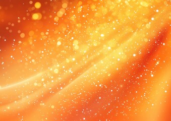 Poster - Glamorous abstract illustration featuring an orange background with sparkling glitter