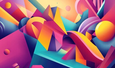 Poster - Fantasy EPS10 2D cartoon featuring a geometric concept for corporate design materials