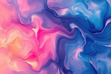 Aufkleber - Vibrant abstract background featuring fluid shapes in blue pink and violet creating a lively and playful multi colored design