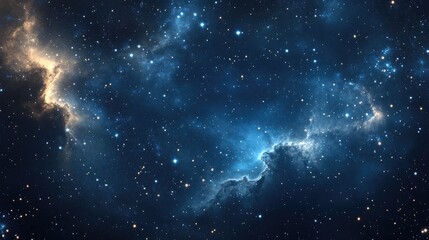 Poster - Abstract background featuring a nebula and stars in the night sky