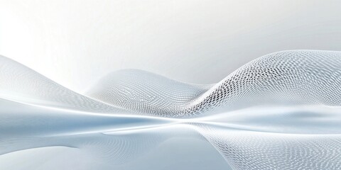 Poster - Contemporary Technology Backdrop featuring a White Fractal Horizon