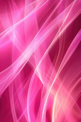 Poster - Fantasy abstract 2D cartoon illustration featuring a background with light lines in shades of pink
