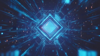 blue geometric shape abstract technology background. 