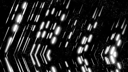 Poster - Abstract motion graphics animated line background. Black and white Christmas abstract particles dot sparkles. Abstract floating particle background with copy space