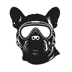 Illustration vector graphic of  french bulldog aviator pilot  