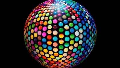 Fototapete - Dots colorful globe, abstract graphics. Image with clipping path