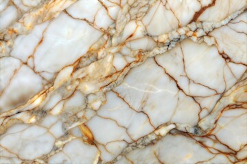 Poster - White marble with intricate veins close-up