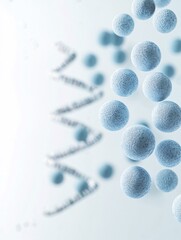 Poster - oocytes placed next to a translucent dna strand, symbolizing how trauma might be transmitted across 