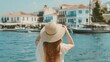 © Olya Fedorova - A girl in a hat stands in the seaport