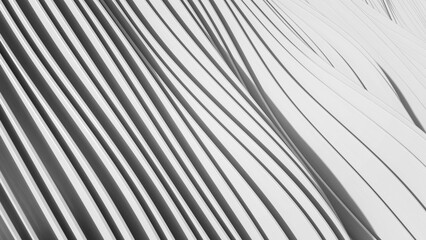Aufkleber - 3d abstract render of concrete parametric pattern. Wavy background