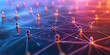 © jimmy Li - Virtual Social Network Connections in Neon Colors