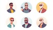 © Who is Santi - a set of illustrated avatars in circular frames showcasing diverse mechanics and car owners. One mechanic wears overalls holding a wrench, a car owner has short wavy hair