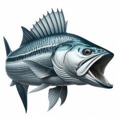 Tarpon fish mount isolated on a white background