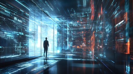 business background, innovation and high tech. 