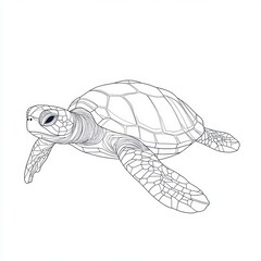 Poster - Sea Turtle Outline.