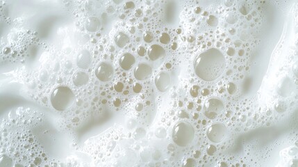 Abstract white soap foam bubbles texture background