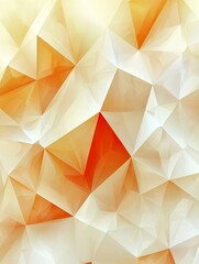 Wall Mural - Abstract Geometric Pattern with Cream, Orange, and Red Triangles